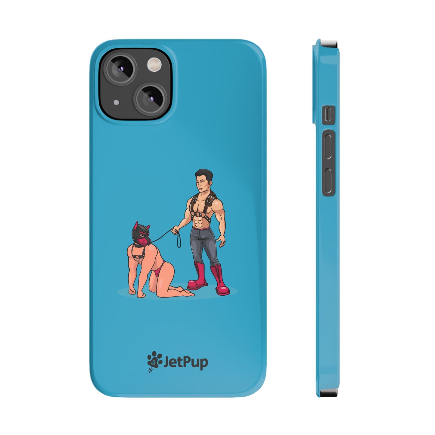 Handler & Pup Slim iPhone Cases - Turquoise