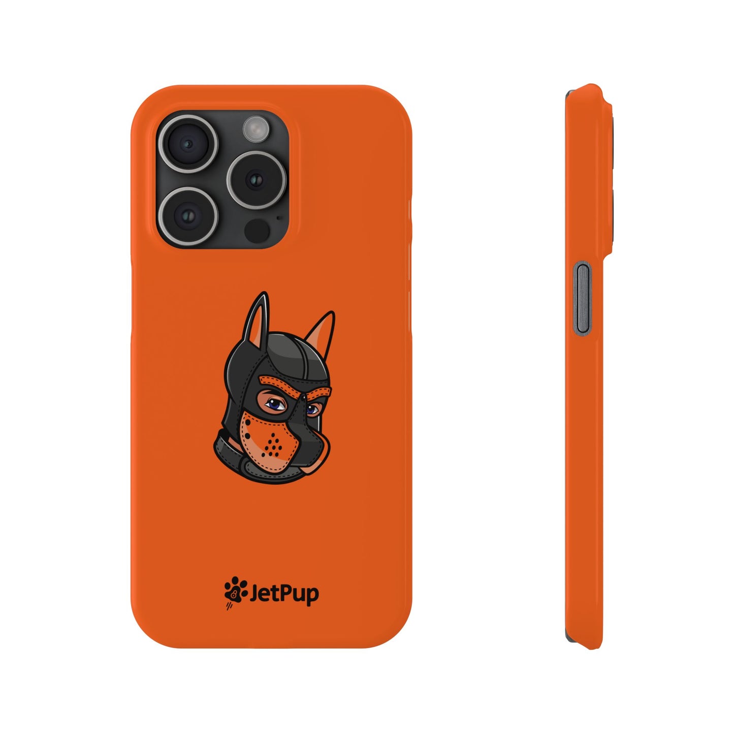 Pup Hood Slim iPhone Cases - Orange