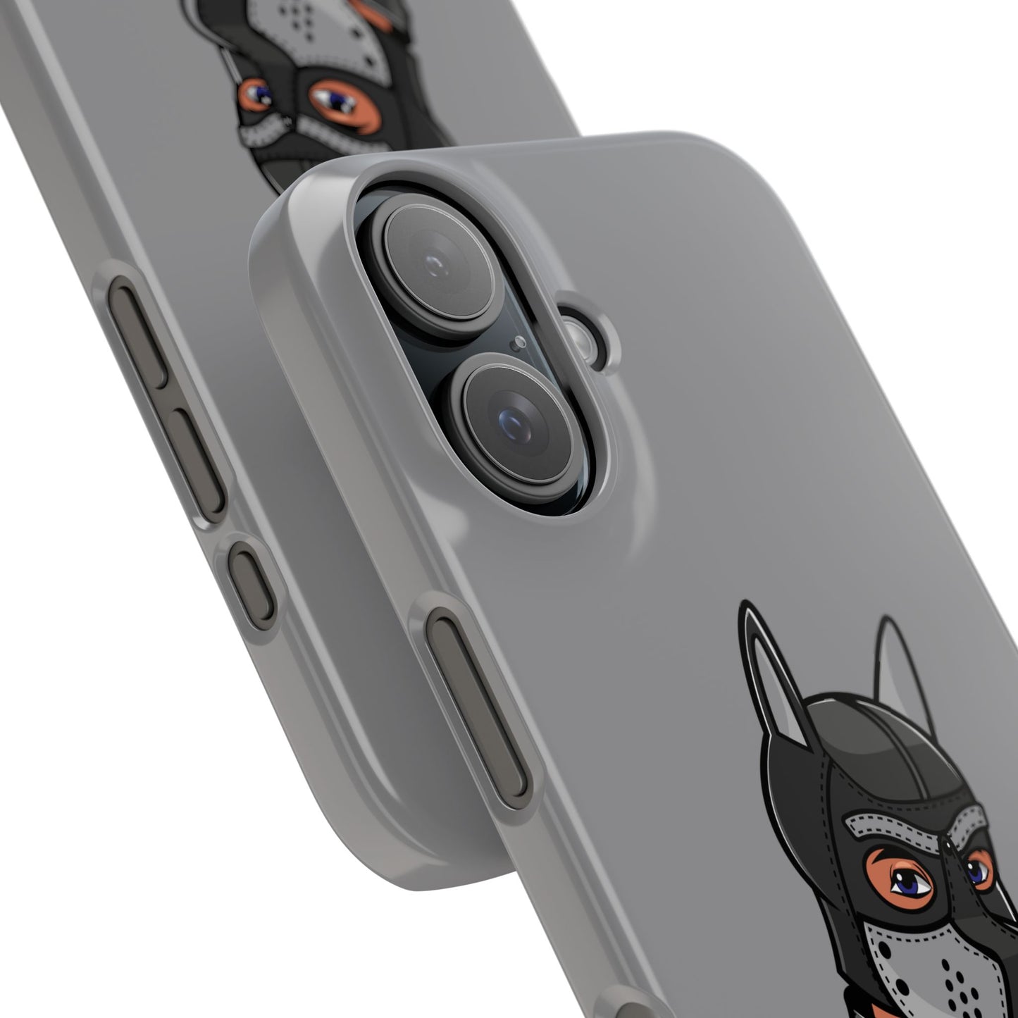 Pup Hood Slim iPhone Cases - Grey