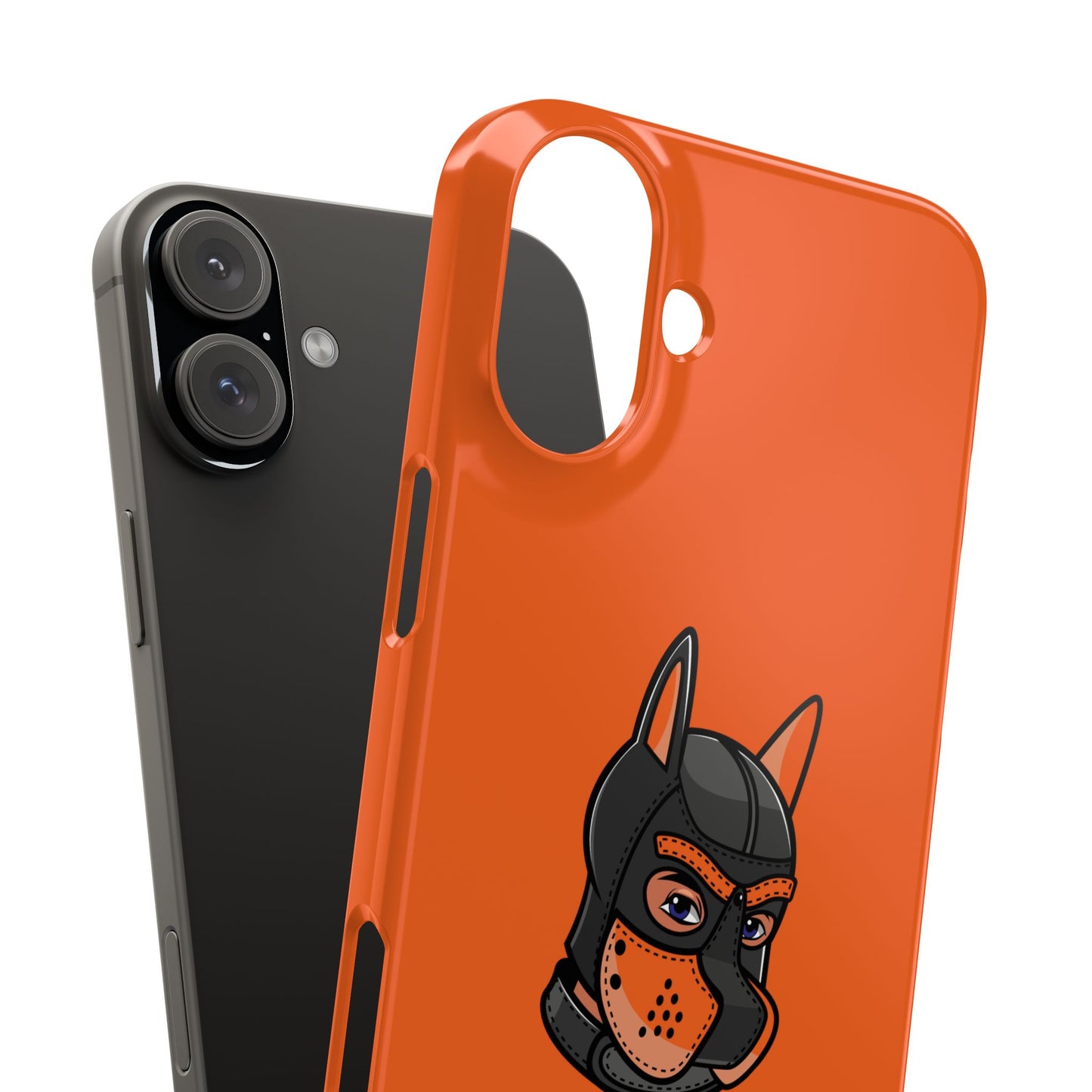 Pup Hood Slim iPhone Cases - Orange