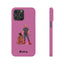 Dad & Pup Slim iPhone Cases - Pink