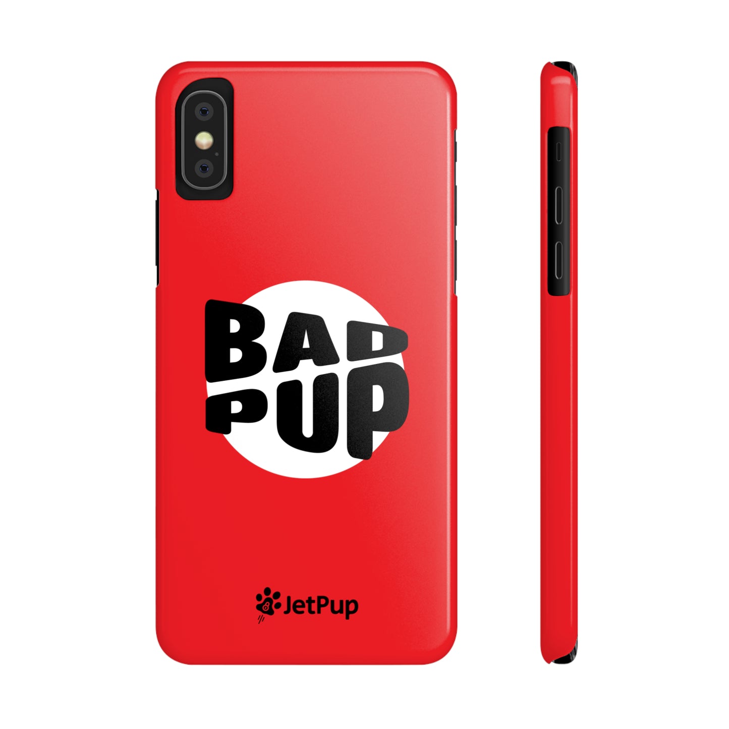 Bad Pup Slim iPhone Cases - Red