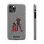 Dad & Pup Slim iPhone Cases - Grey