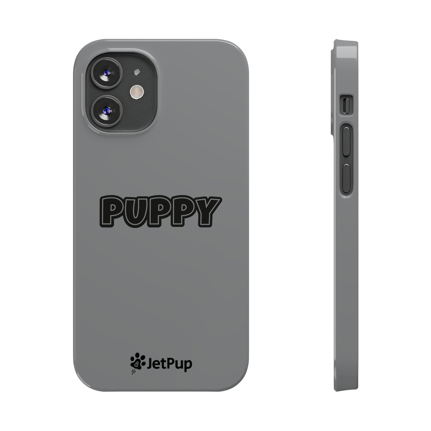 Puppy Slim iPhone Cases - Grey