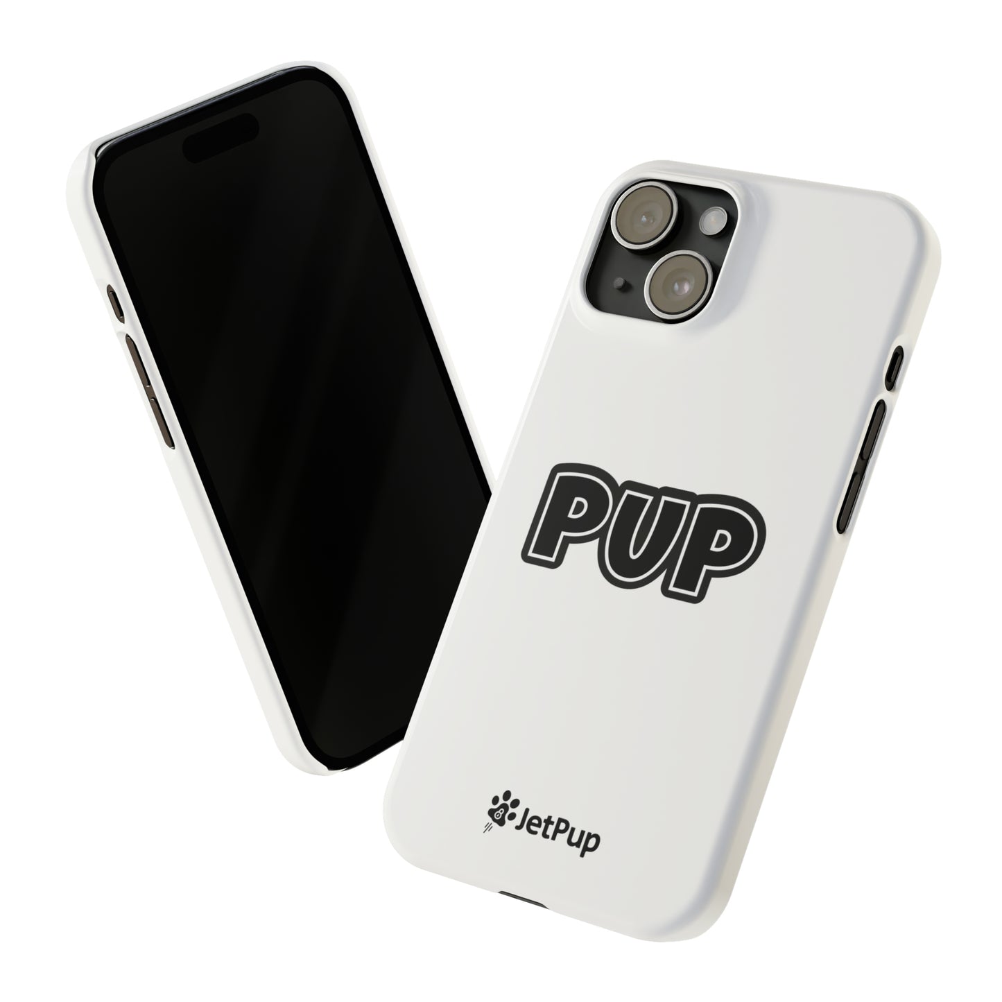 Pup Slim iPhone Cases - White