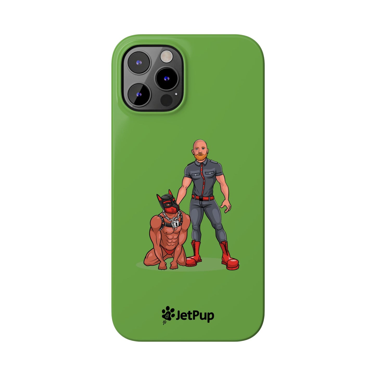 Dad & Pup Slim iPhone Cases - Green