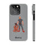 Dad & Pup Slim iPhone Cases - Grey