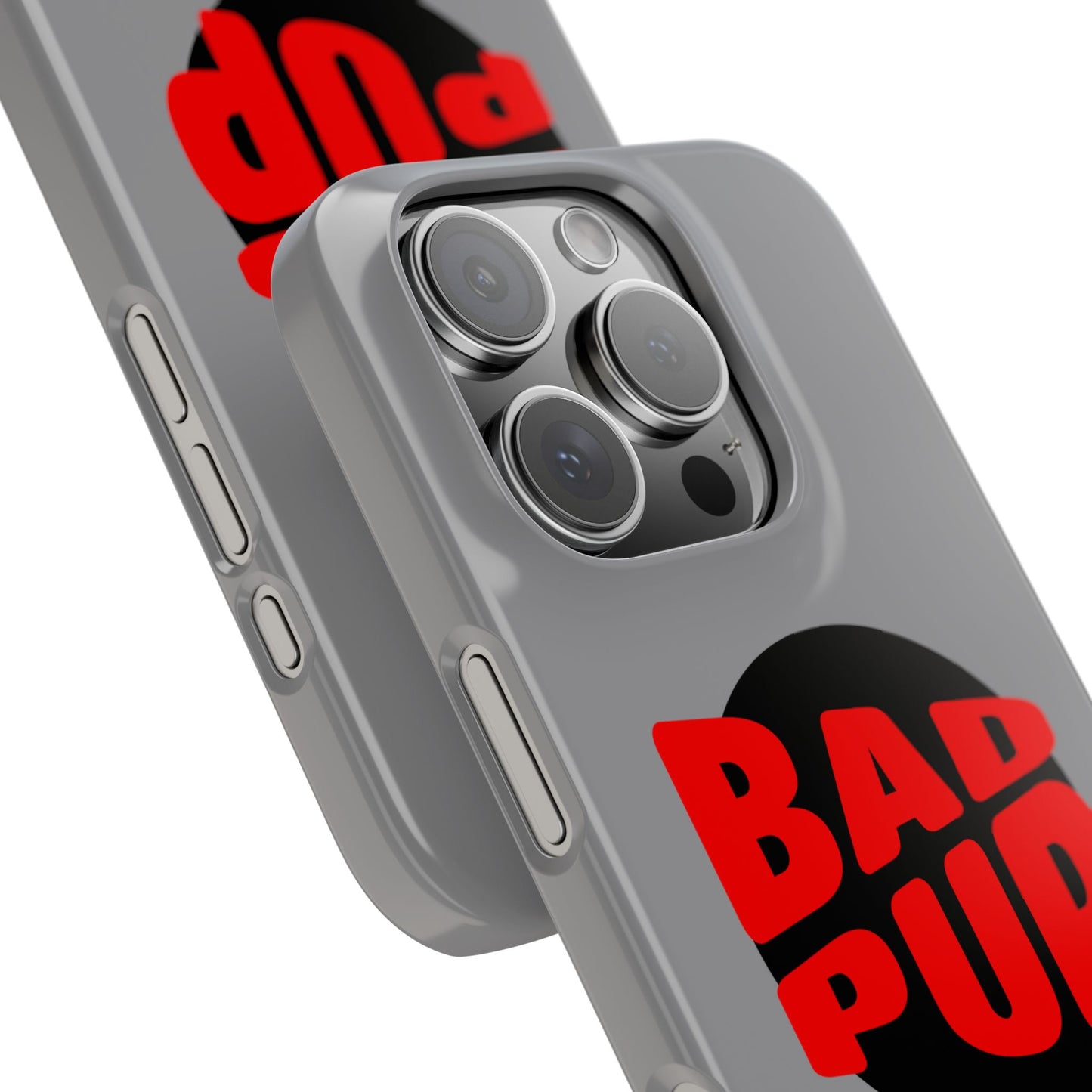 Bad Pup Slim iPhone Cases - Grey