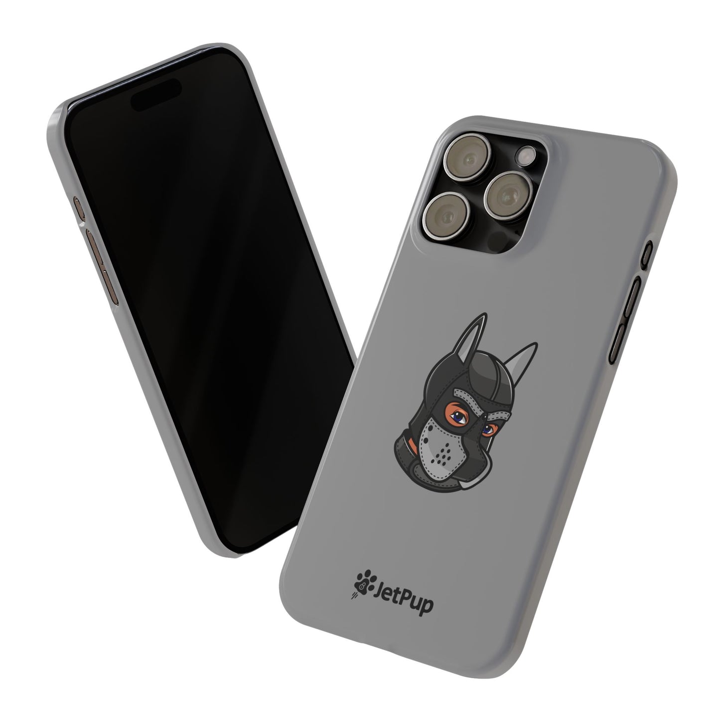 Pup Hood Slim iPhone Cases - Grey