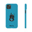 Pup Hood Slim iPhone Cases - Turquoise