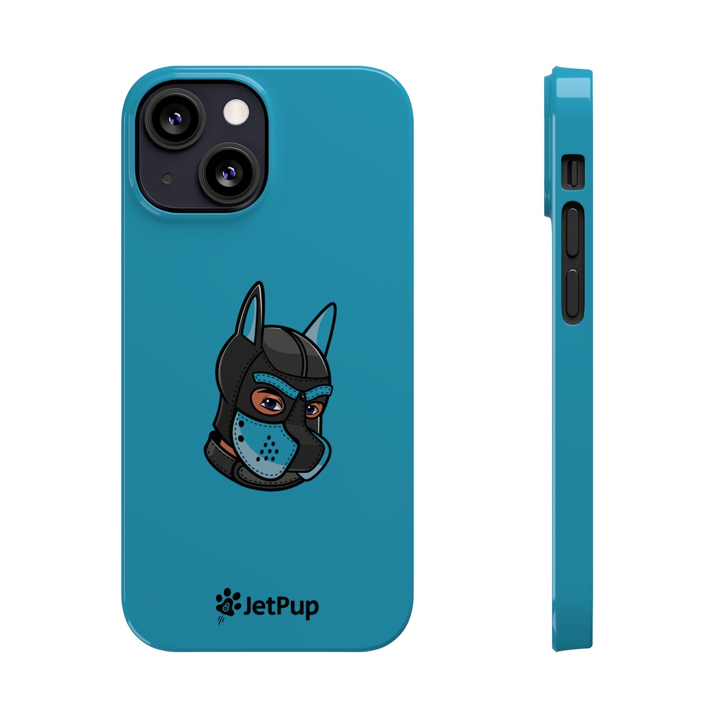 Pup Hood Slim iPhone Cases - Turquoise