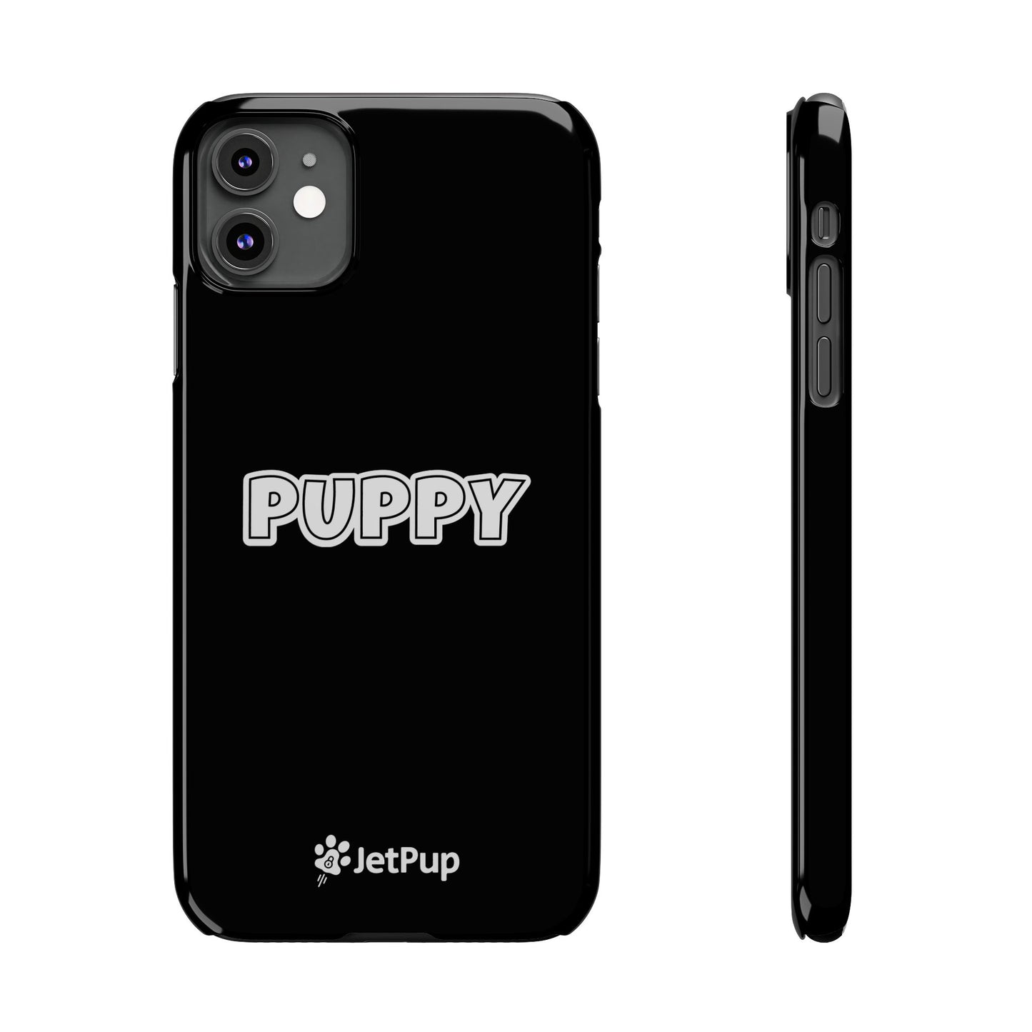 Puppy Slim iPhone Cases - Black