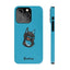 Pup Hood Slim iPhone Cases - Turquoise