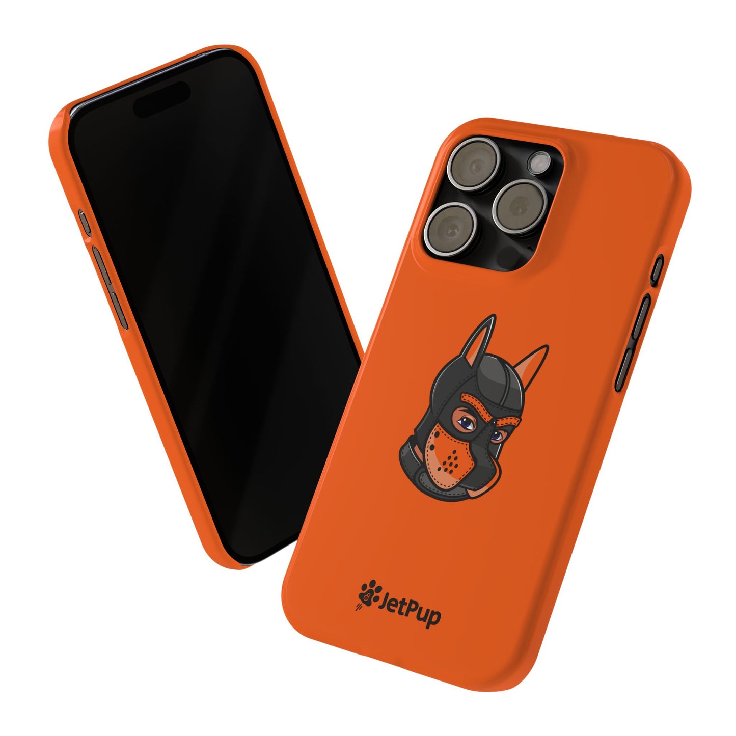 Pup Hood Slim iPhone Cases - Orange