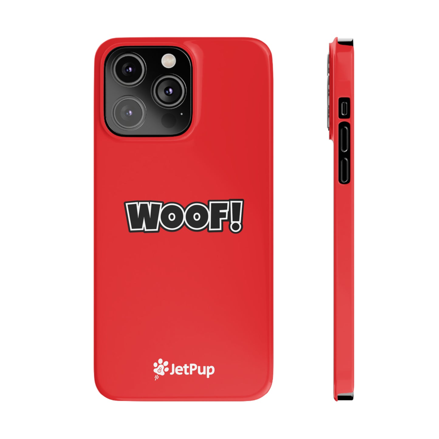 Woof Slim iPhone Cases - Red