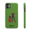 Dad & Pup Slim iPhone Cases - Green