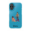 Handler & Pup Slim iPhone Cases - Turquoise