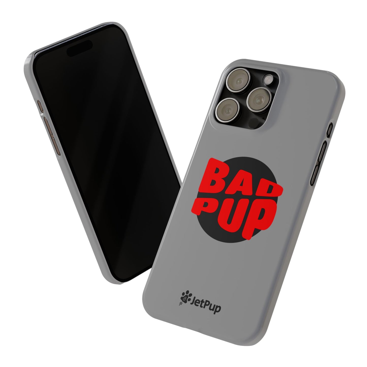 Bad Pup Slim iPhone Cases - Grey