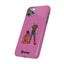 Dad & Pup Slim iPhone Cases - Pink