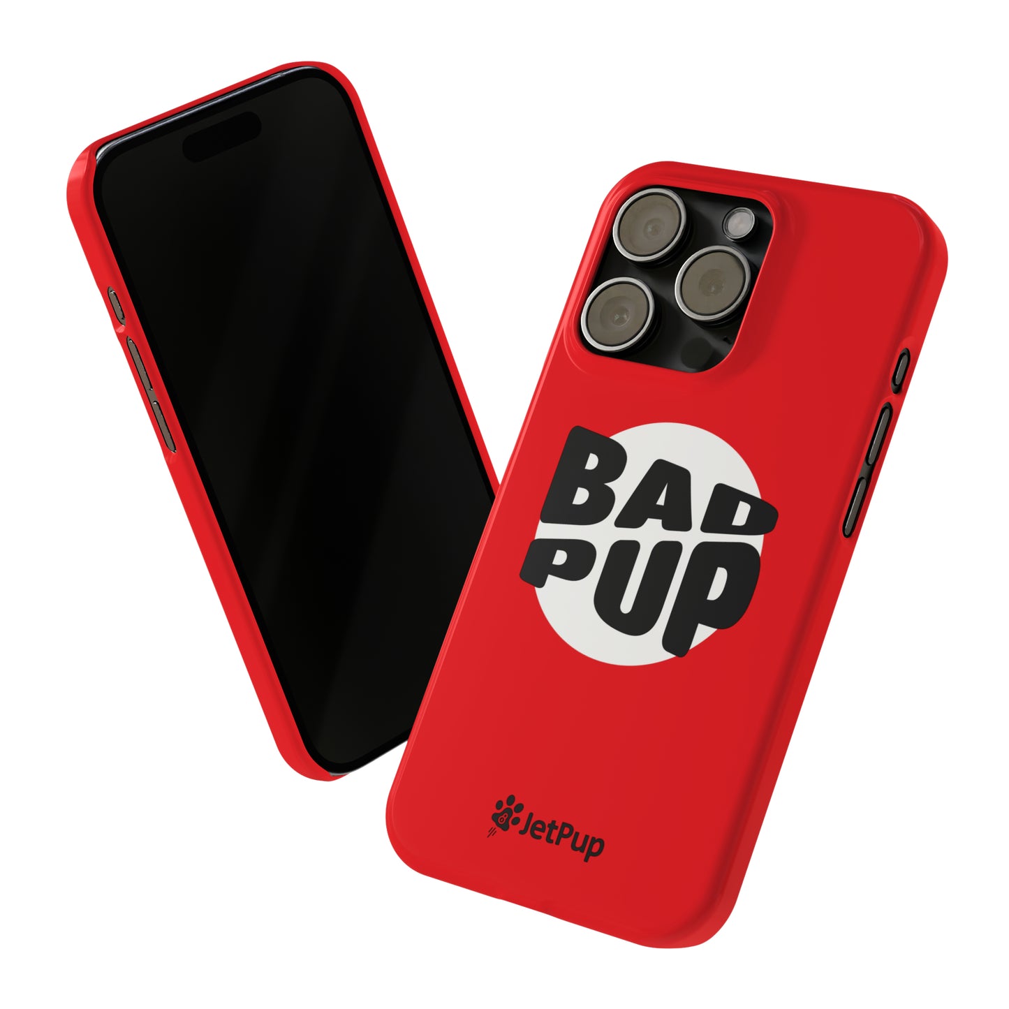 Bad Pup Slim iPhone Cases - Red