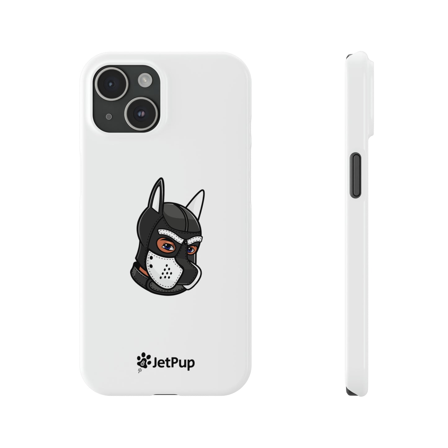 Pup Hood Slim iPhone Cases - White