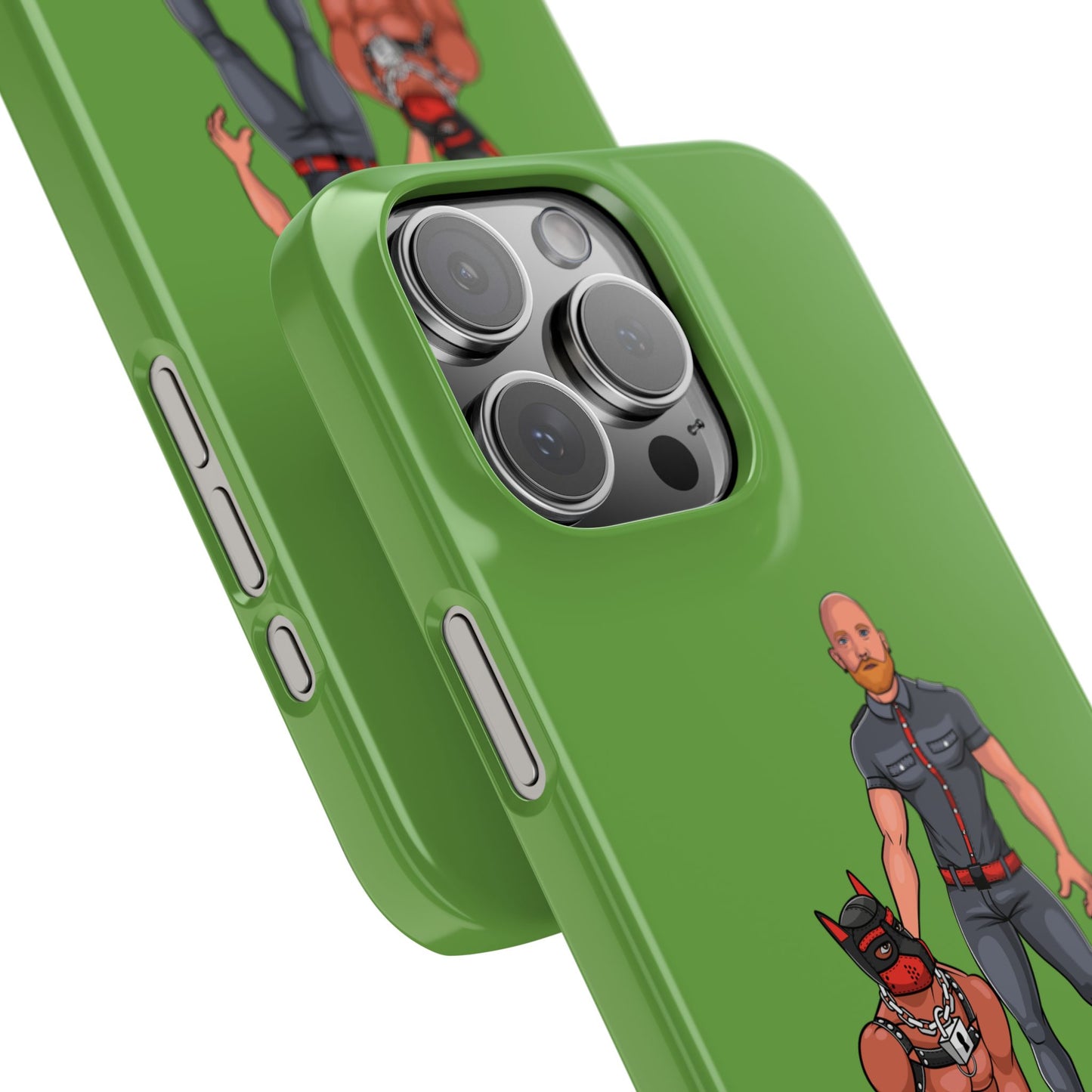 Dad & Pup Slim iPhone Cases - Green