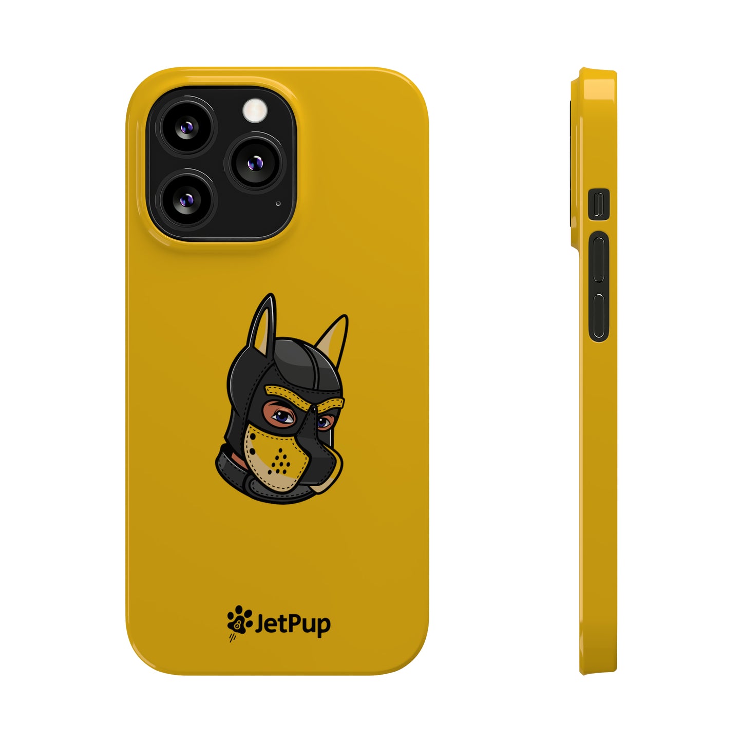 Pup Hood Slim iPhone Cases - Yellow