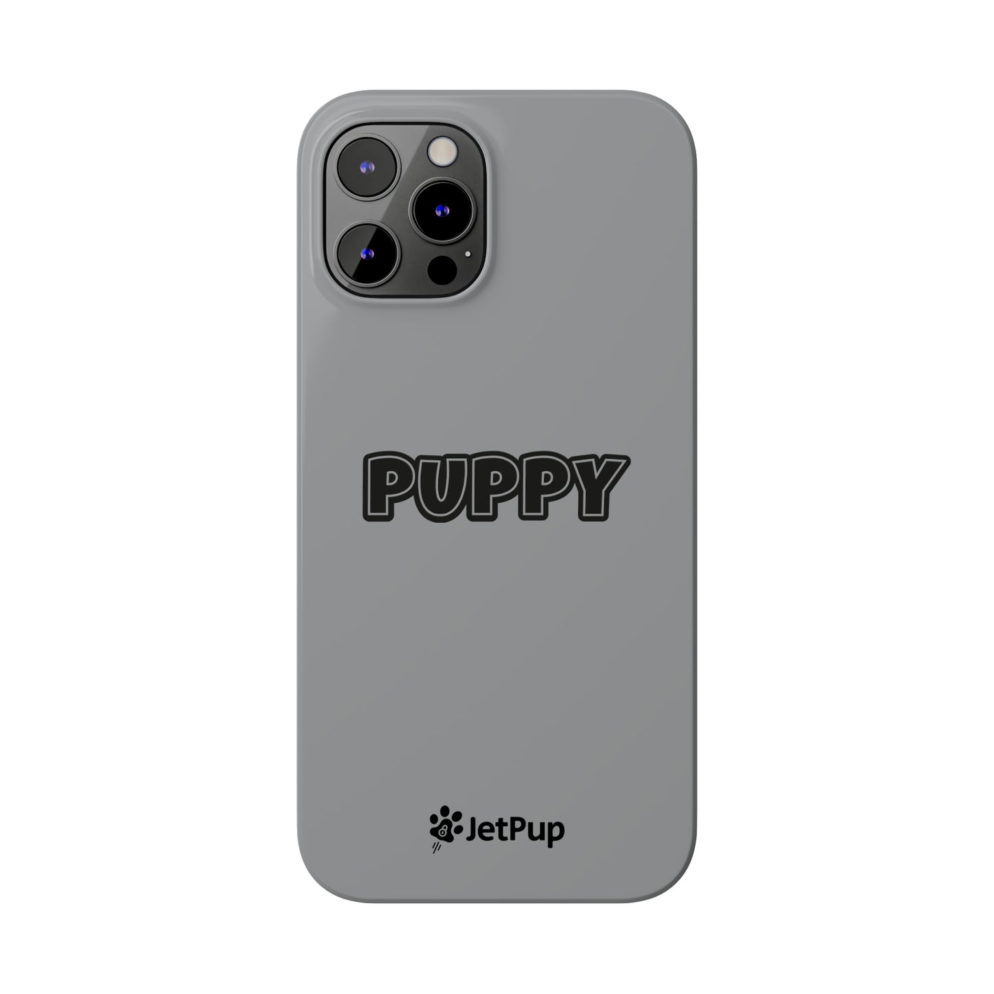 Puppy Slim iPhone Cases - Grey