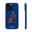 Dad & Pup Slim iPhone Cases - Blue