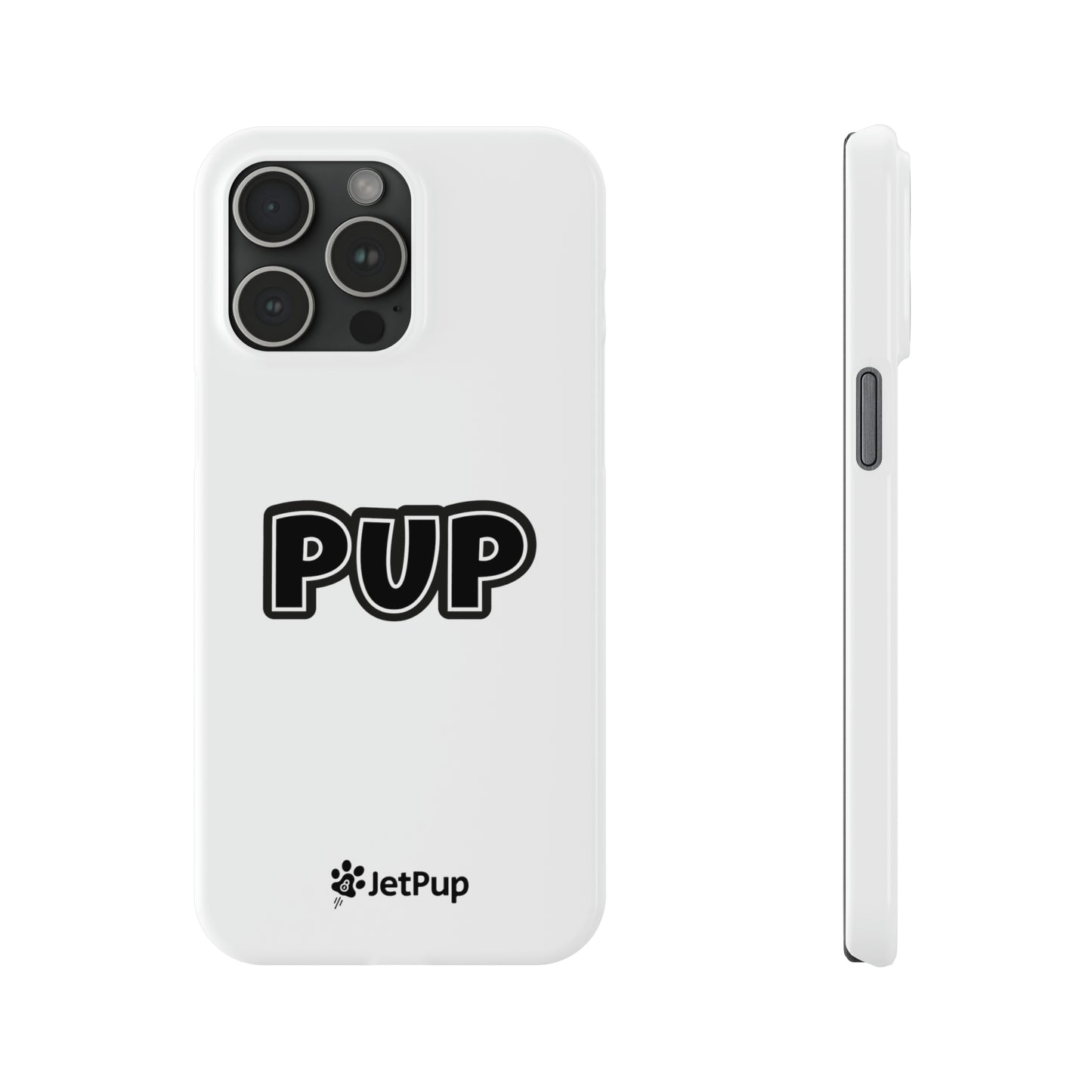 Pup Slim iPhone Cases - White