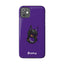 Pup Hood Slim iPhone Cases - Purple