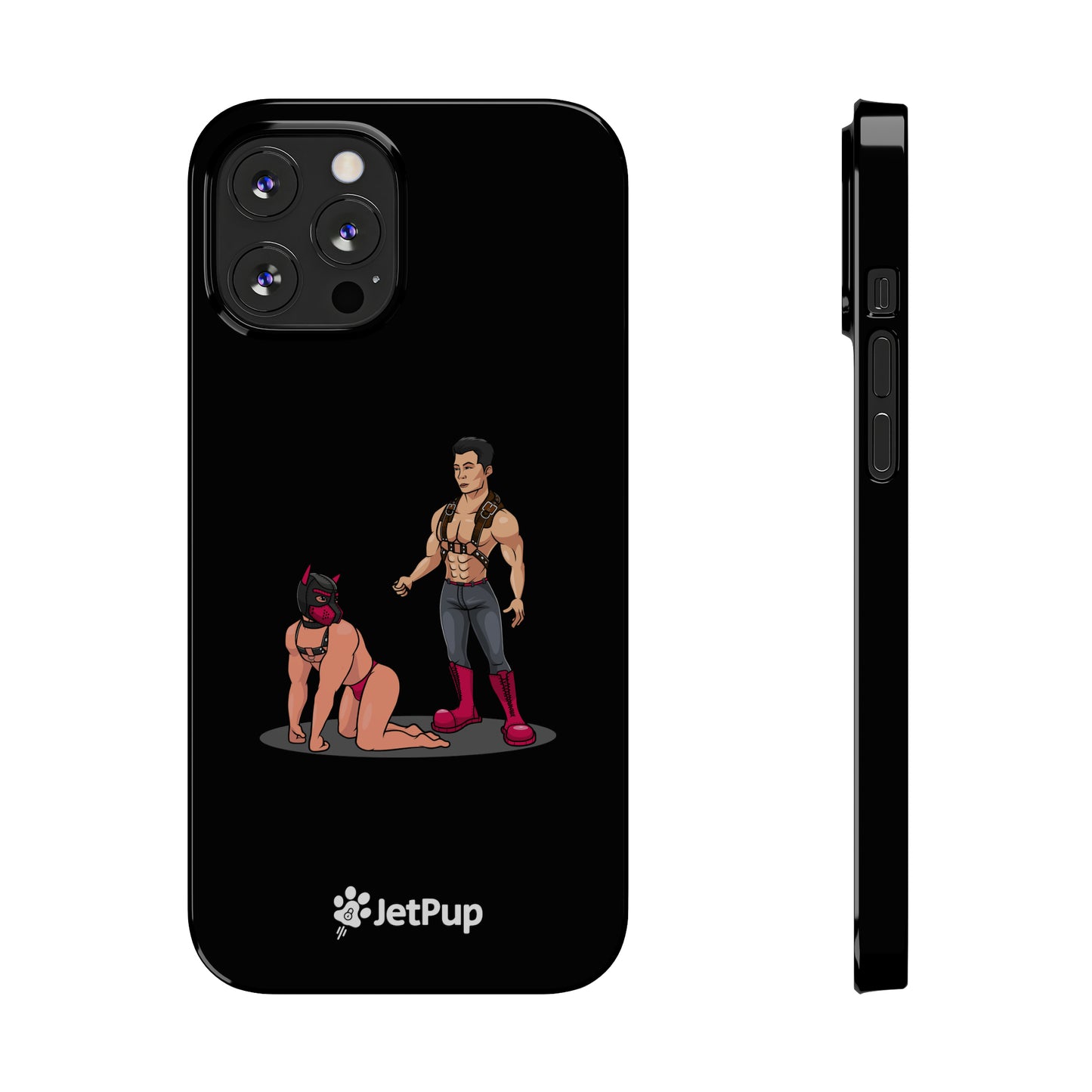 Handler & Pup Slim iPhone Cases - Black