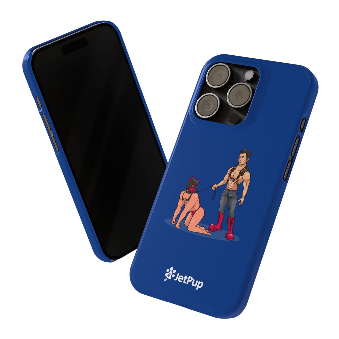 Handler & Pup Slim iPhone Cases - Blue