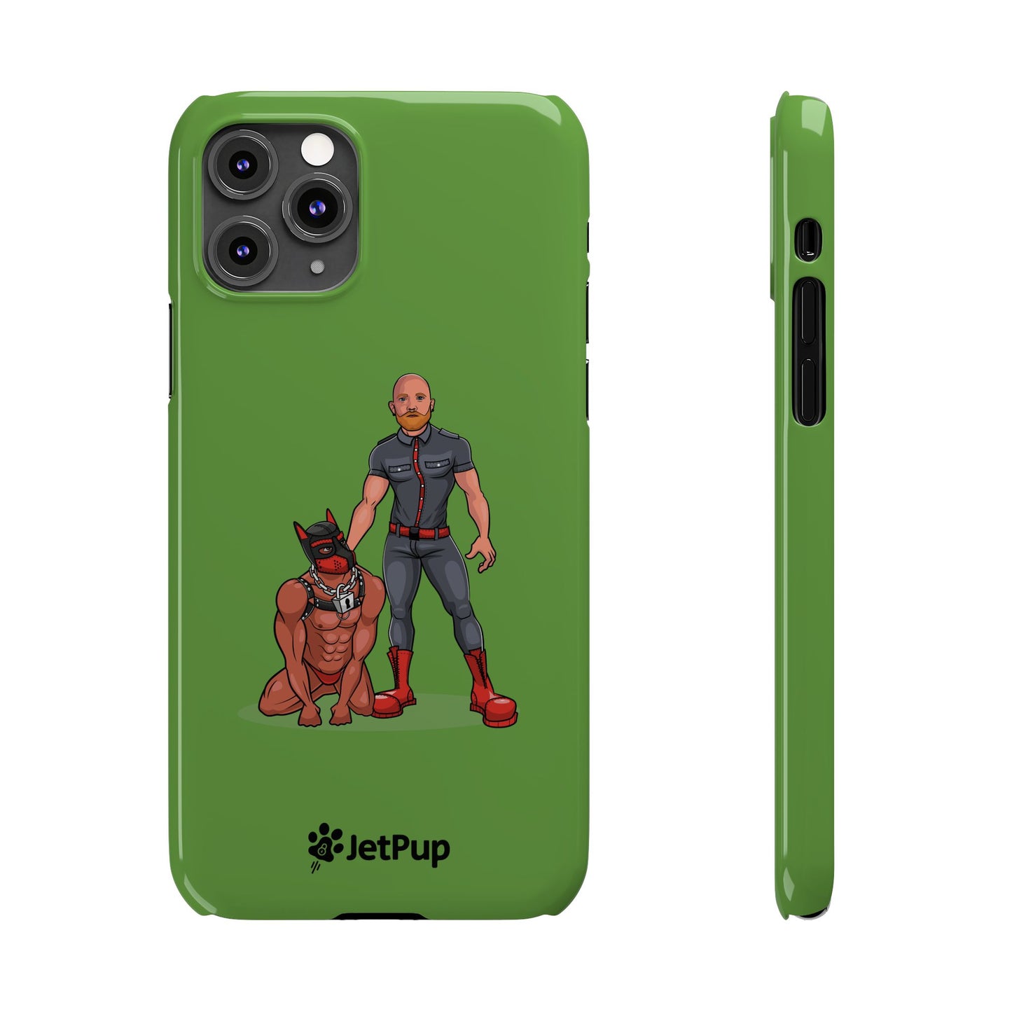 Dad & Pup Slim iPhone Cases - Green