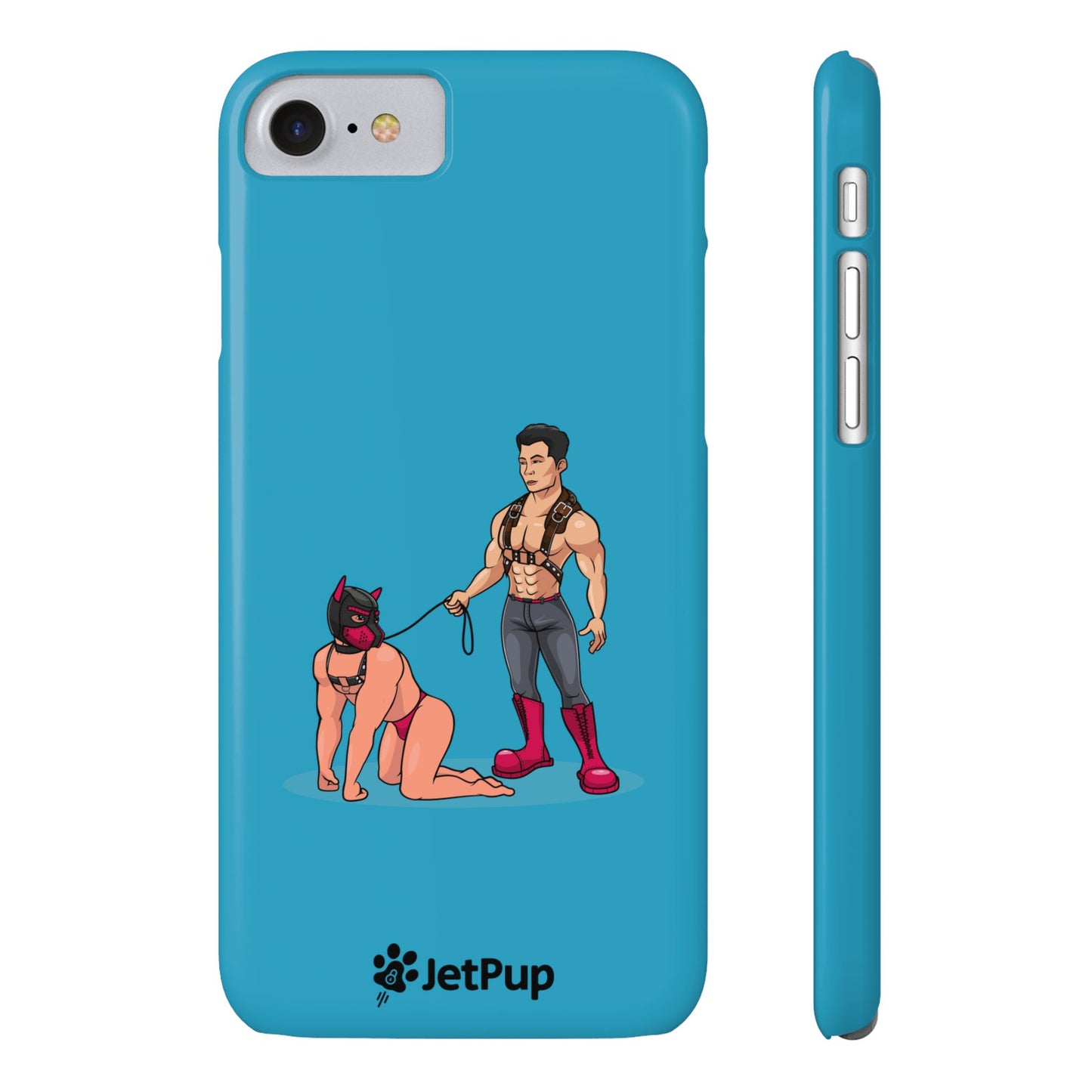 Handler & Pup Slim iPhone Cases - Turquoise