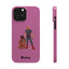 Dad & Pup Slim iPhone Cases - Pink