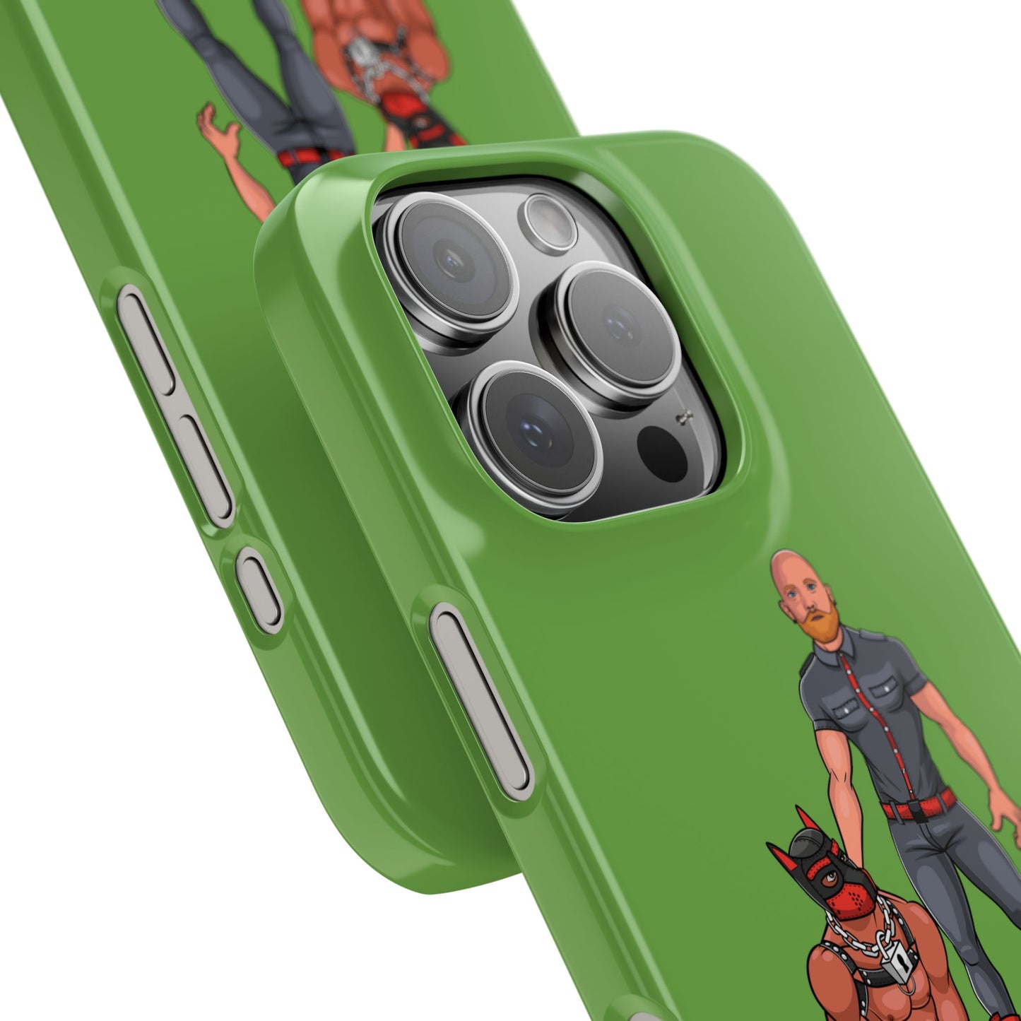 Dad & Pup Slim iPhone Cases - Green