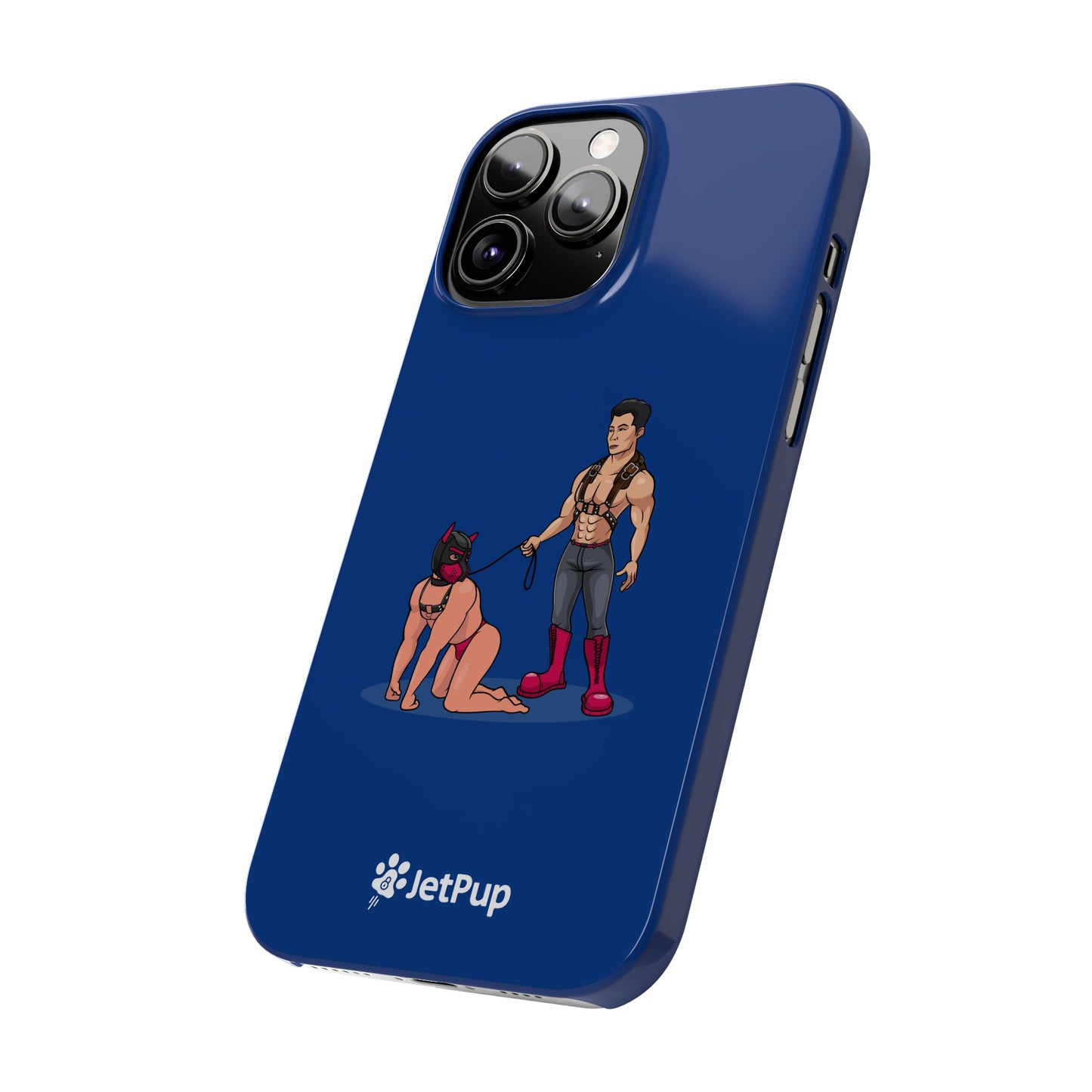 Handler & Pup Slim iPhone Cases - Blue