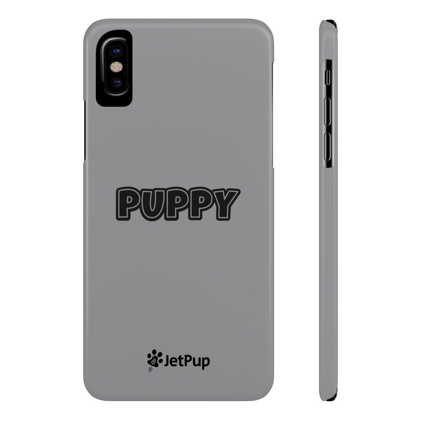 Puppy Slim iPhone Cases - Grey