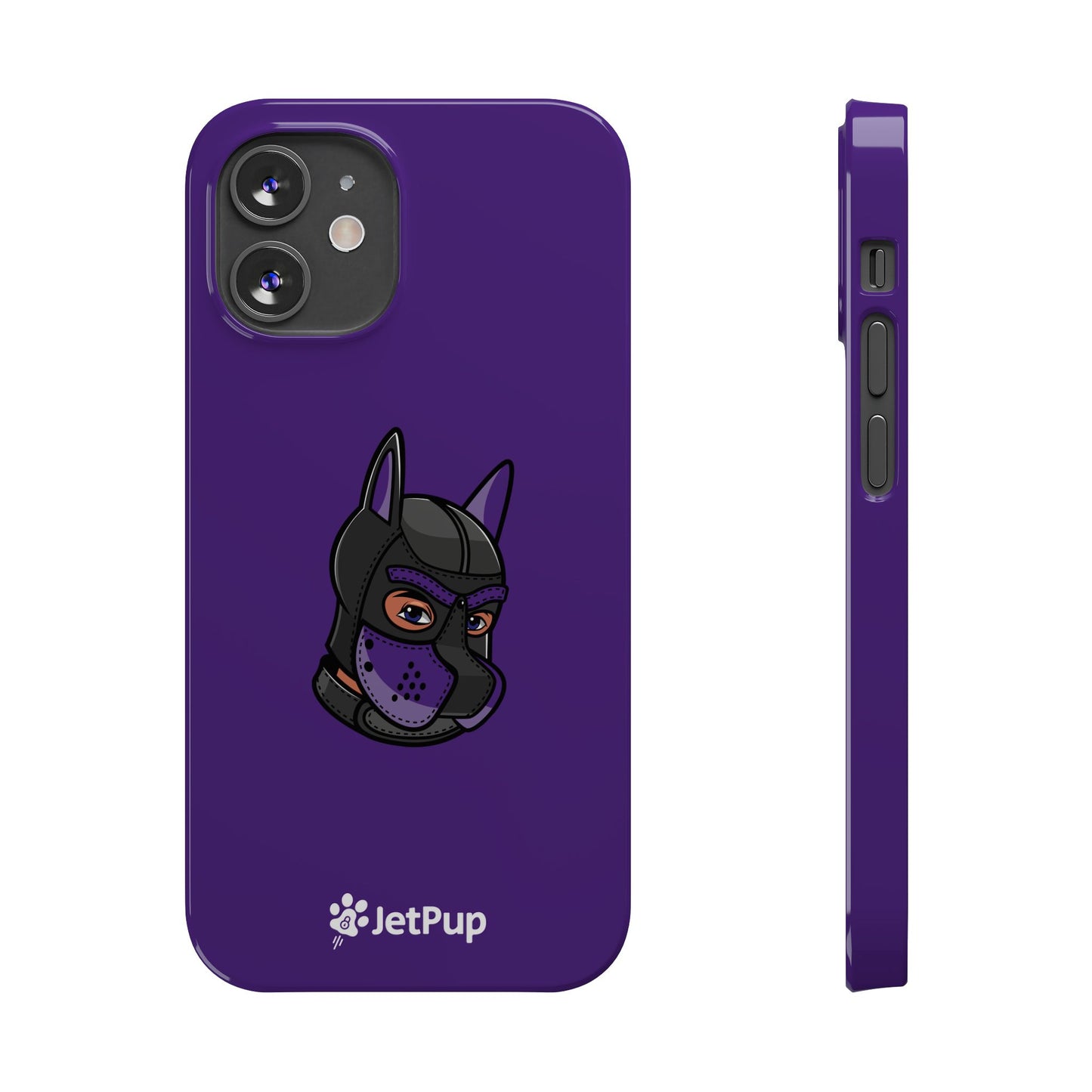 Pup Hood Slim iPhone Cases - Purple