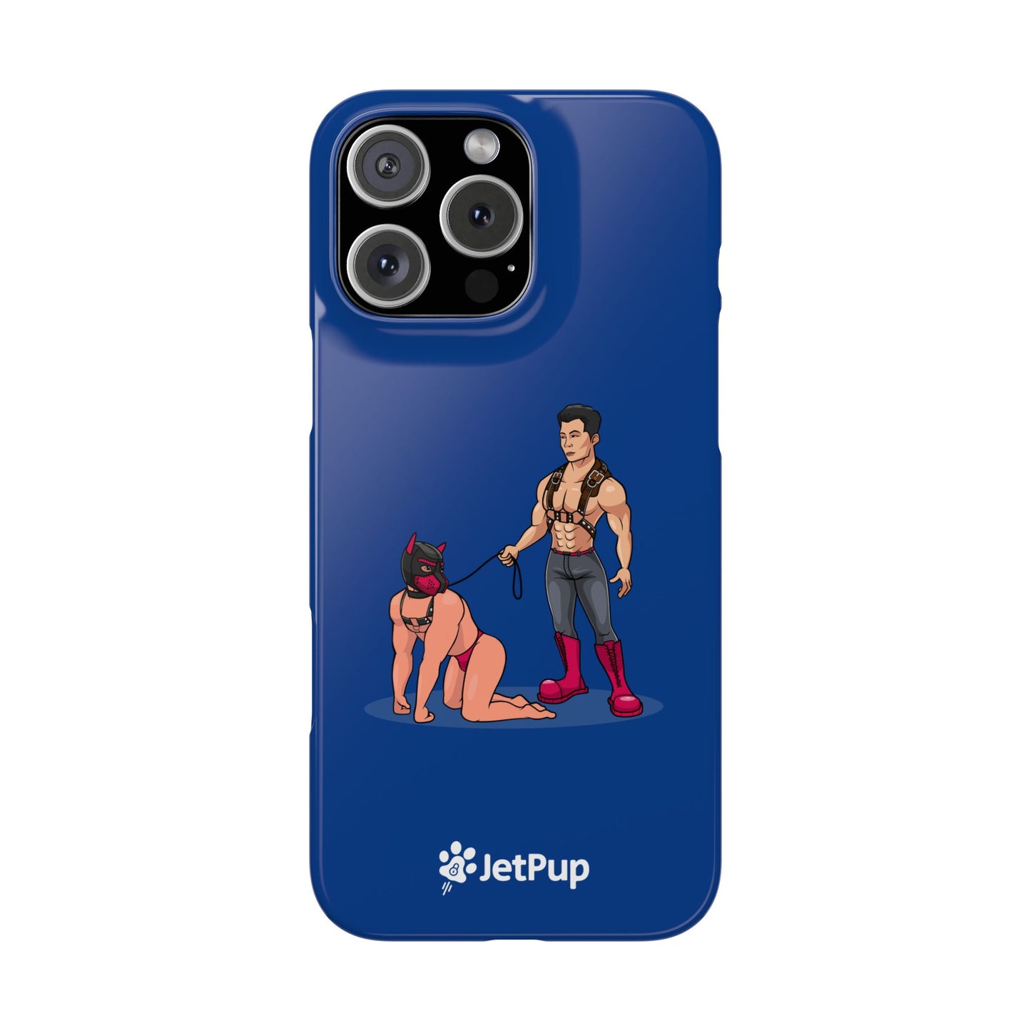 Handler & Pup Slim iPhone Cases - Blue