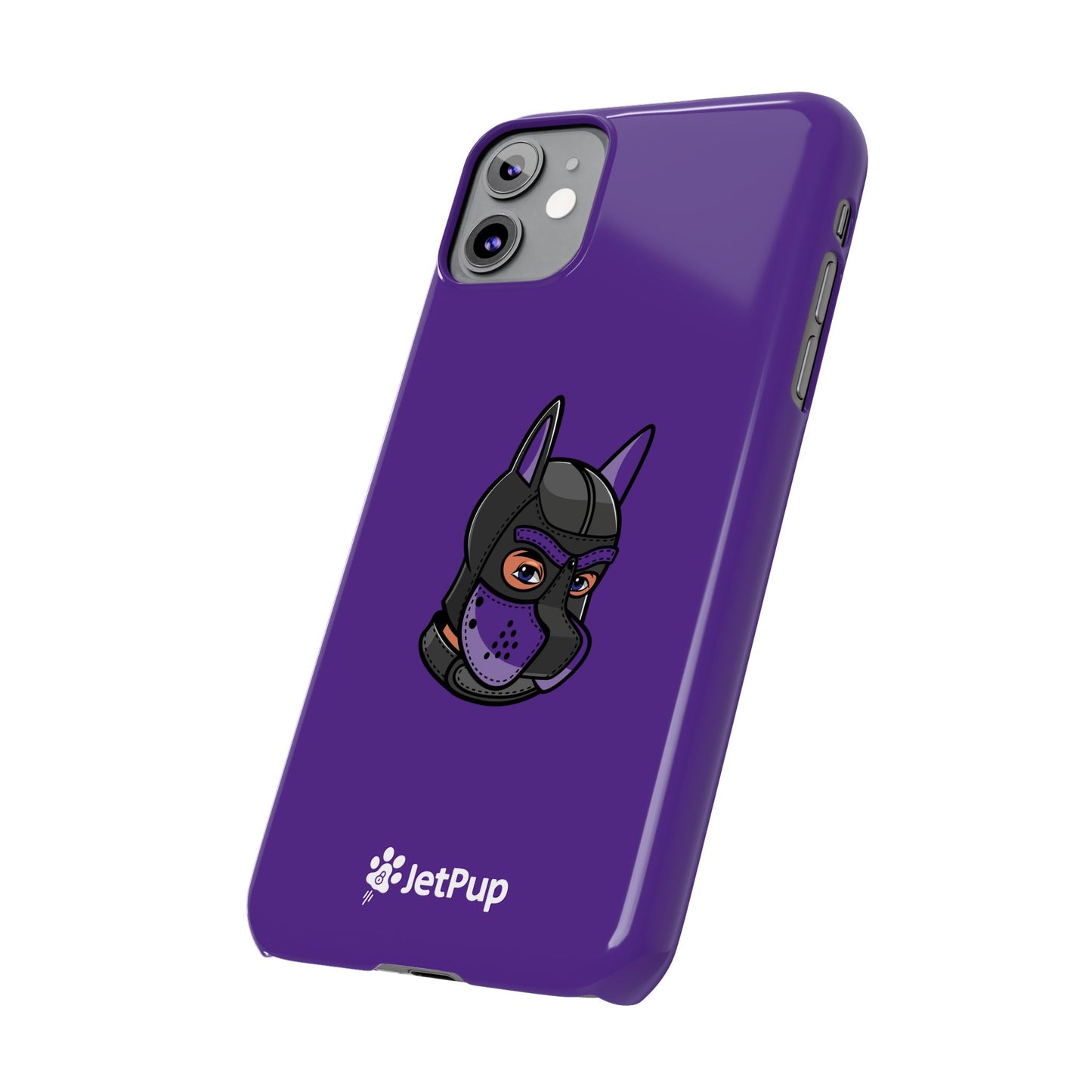 Pup Hood Slim iPhone Cases - Purple