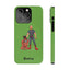 Dad & Pup Slim iPhone Cases - Green