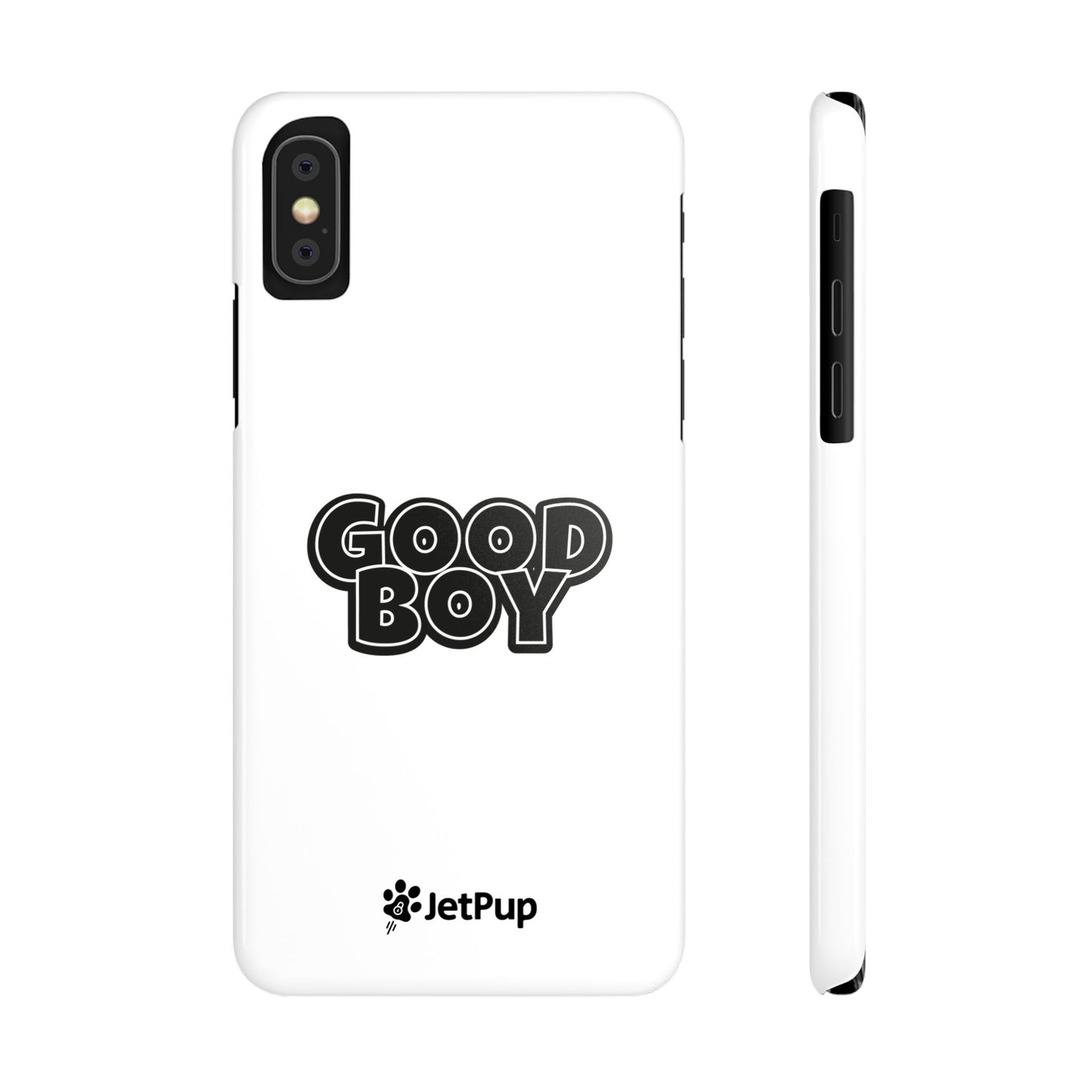 Good Boy Slim iPhone Cases - White