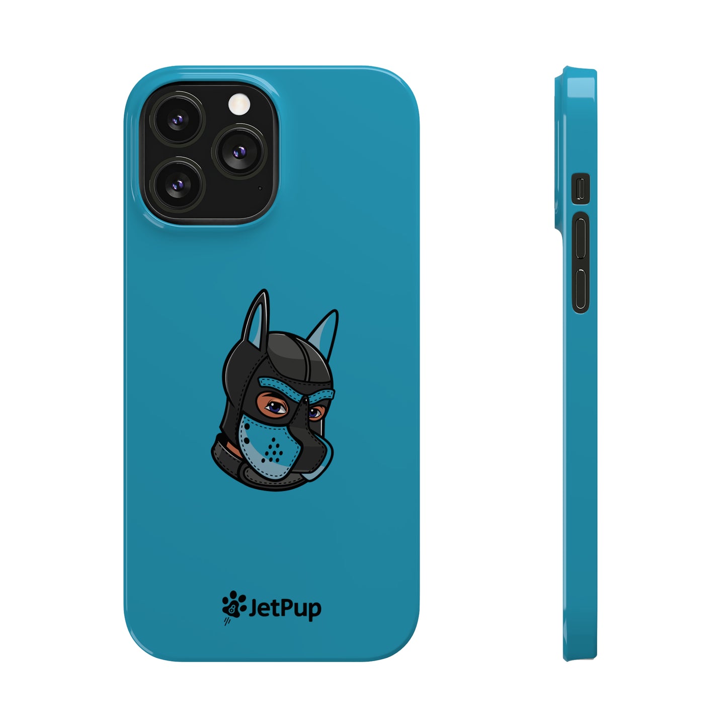 Pup Hood Slim iPhone Cases - Turquoise