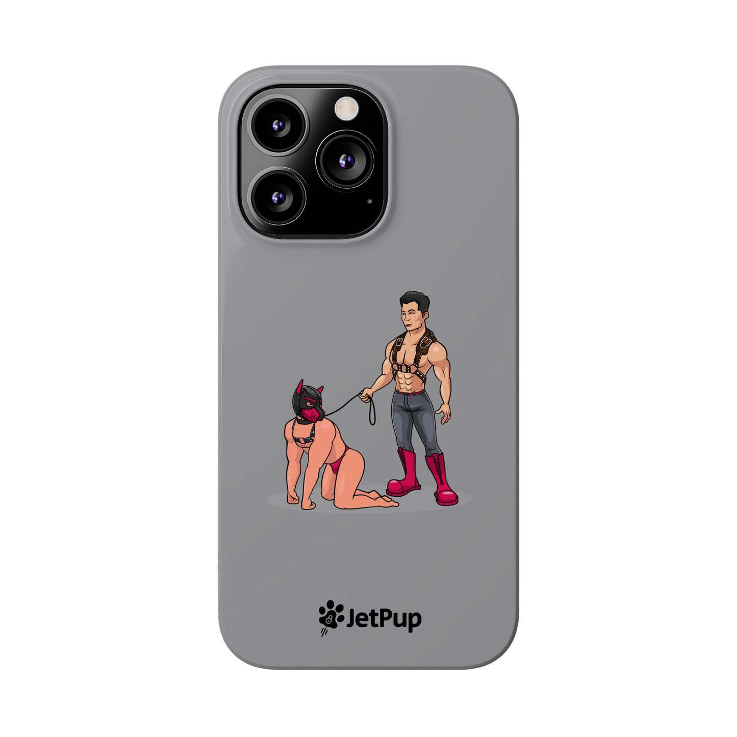 Handler & Pup Slim iPhone Cases - Grey