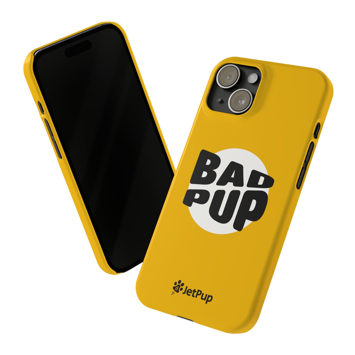 Bad Pup Slim iPhone Cases - Yellow