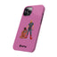 Dad & Pup Slim iPhone Cases - Pink