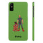 Dad & Pup Slim iPhone Cases - Green