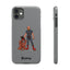 Dad & Pup Slim iPhone Cases - Grey